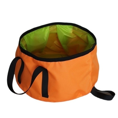 Outdoor Camping Hiking Travelling 10L Portable Folding Basin with 300D Oxford Cloth