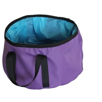 Outdoor Camping Hiking Travelling 10L Portable Folding Basin with 300D Oxford Cloth